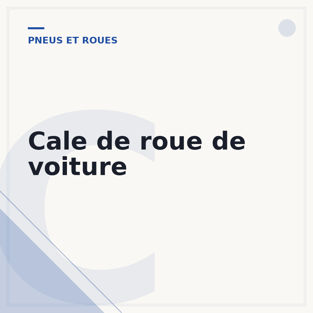 Cale de roue de voiture