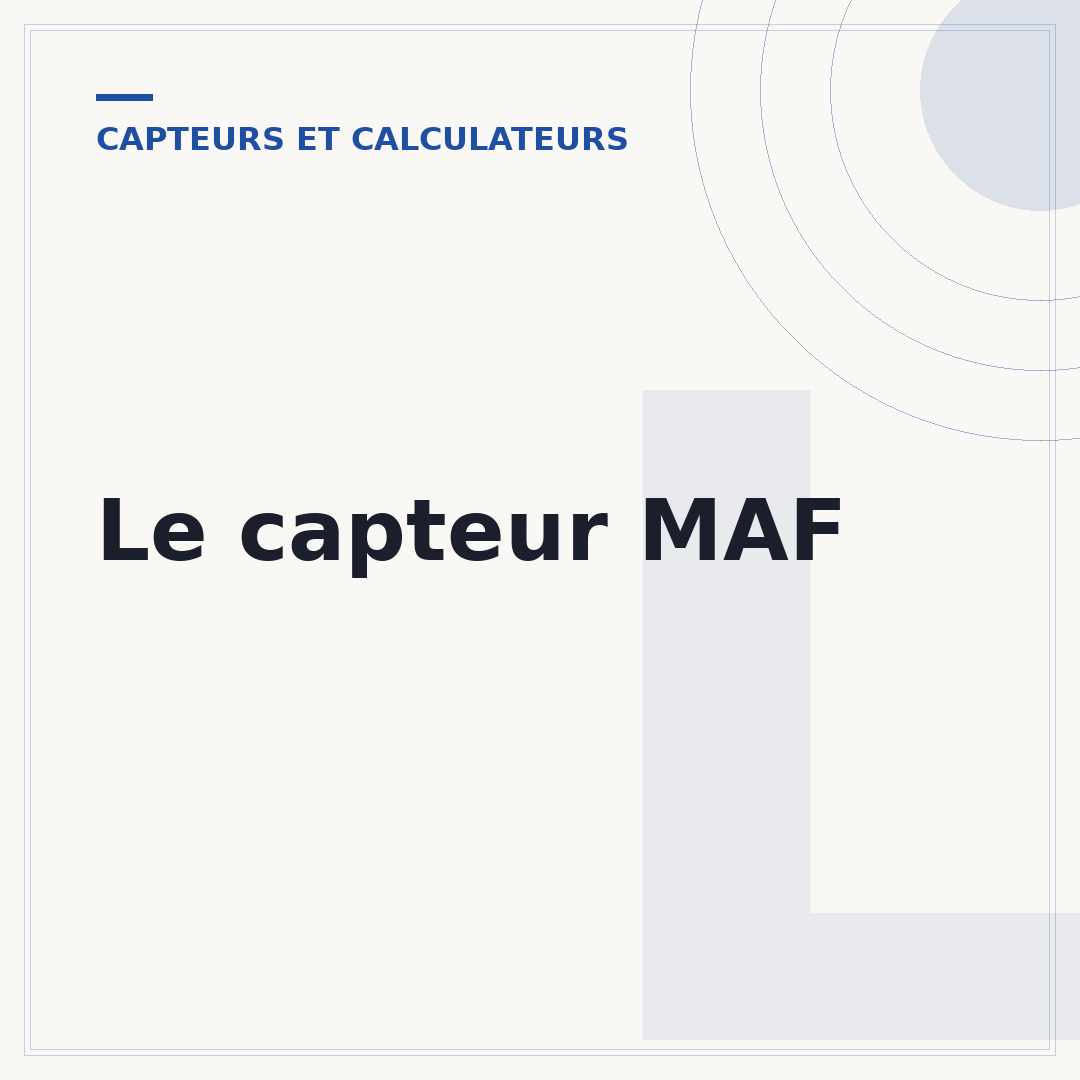Le capteur MAF