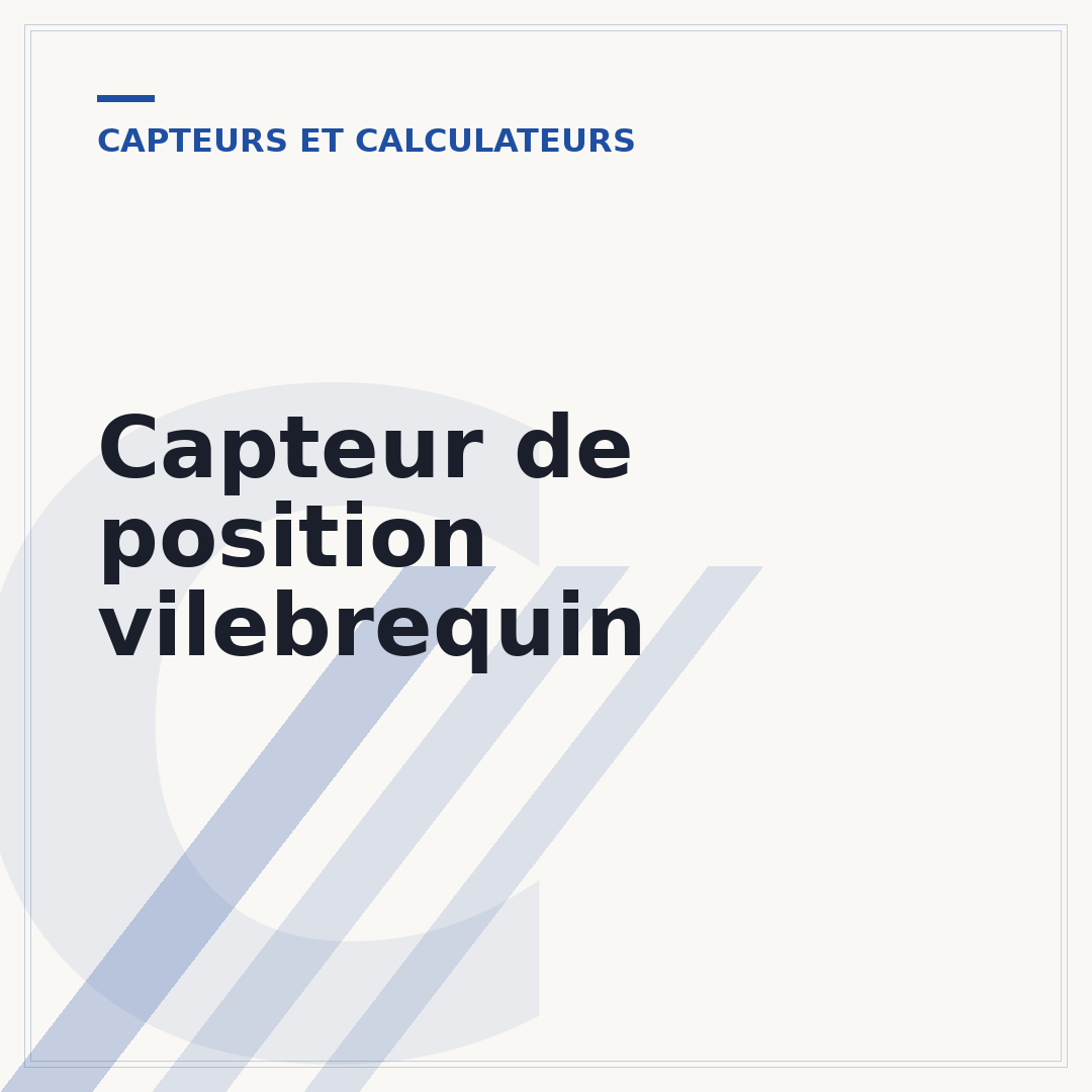 Capteur de position vilebrequin