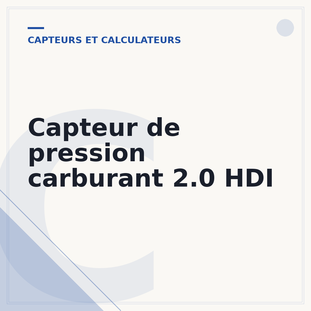 Capteur de pression carburant 2.0 HDI