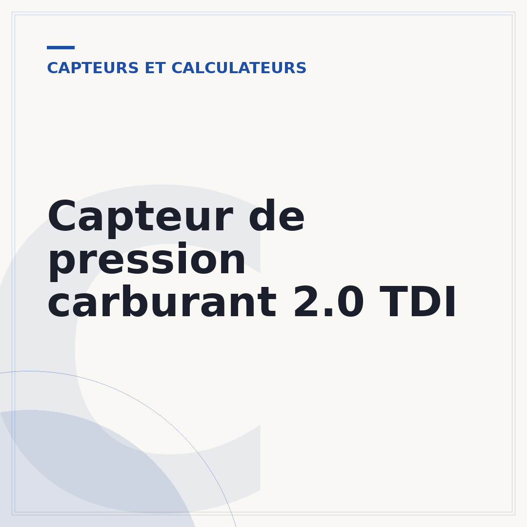 Capteur de pression carburant 2.0 TDI