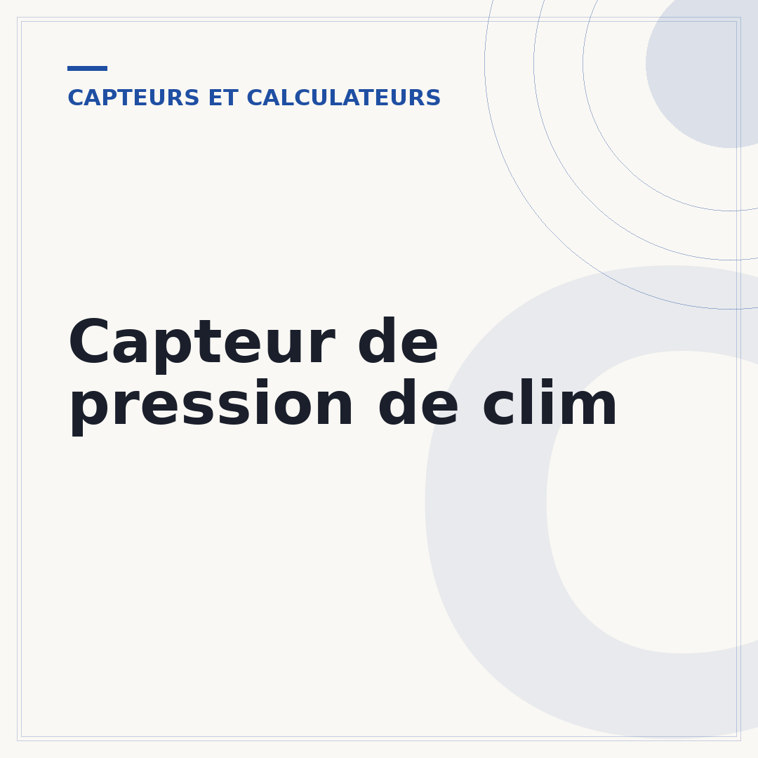 Capteur de pression de clim