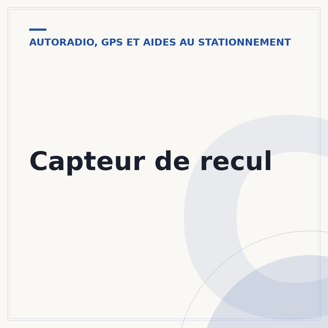 Capteur de recul