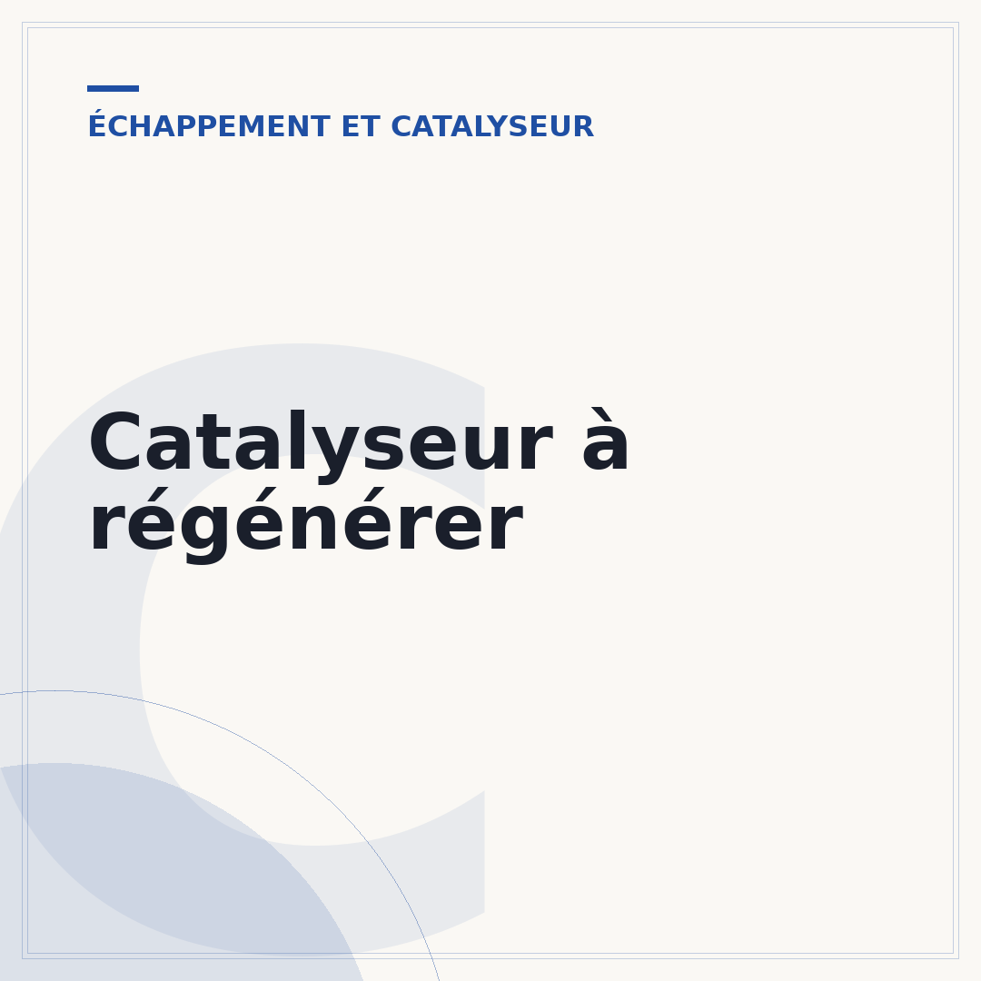 Catalyseur à régénérer