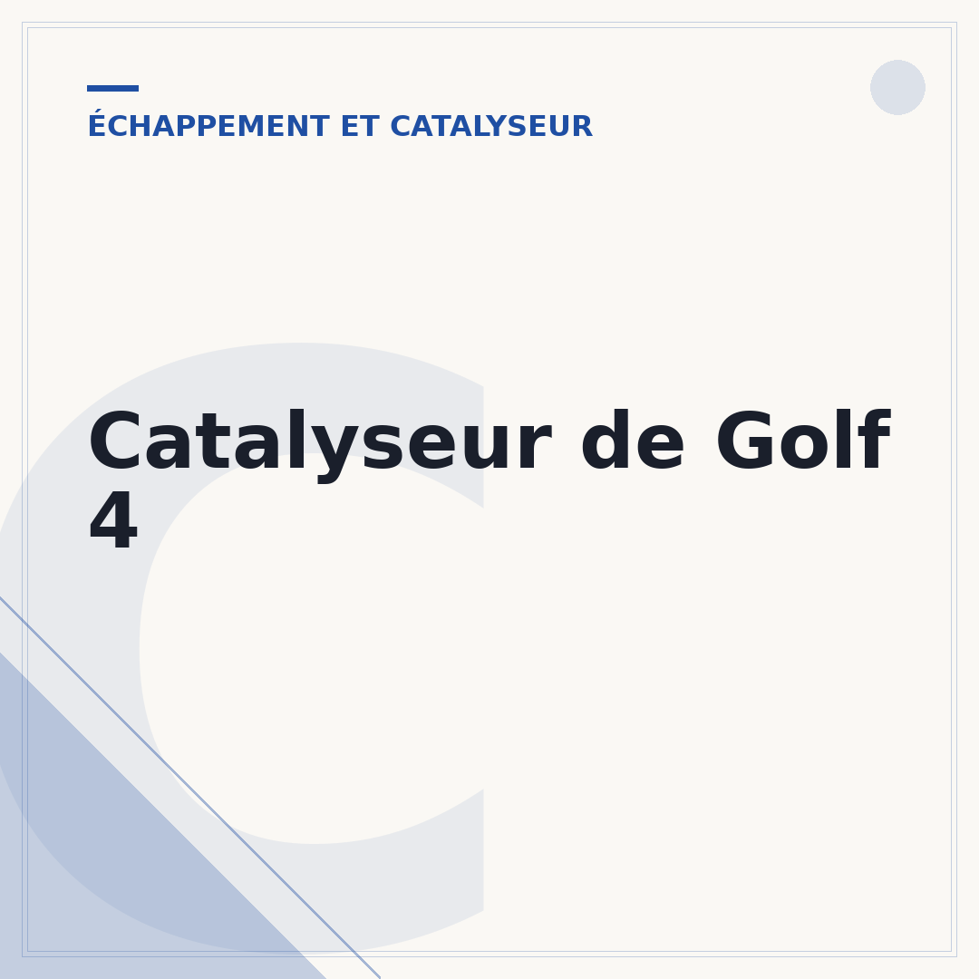 Catalyseur de Golf 4