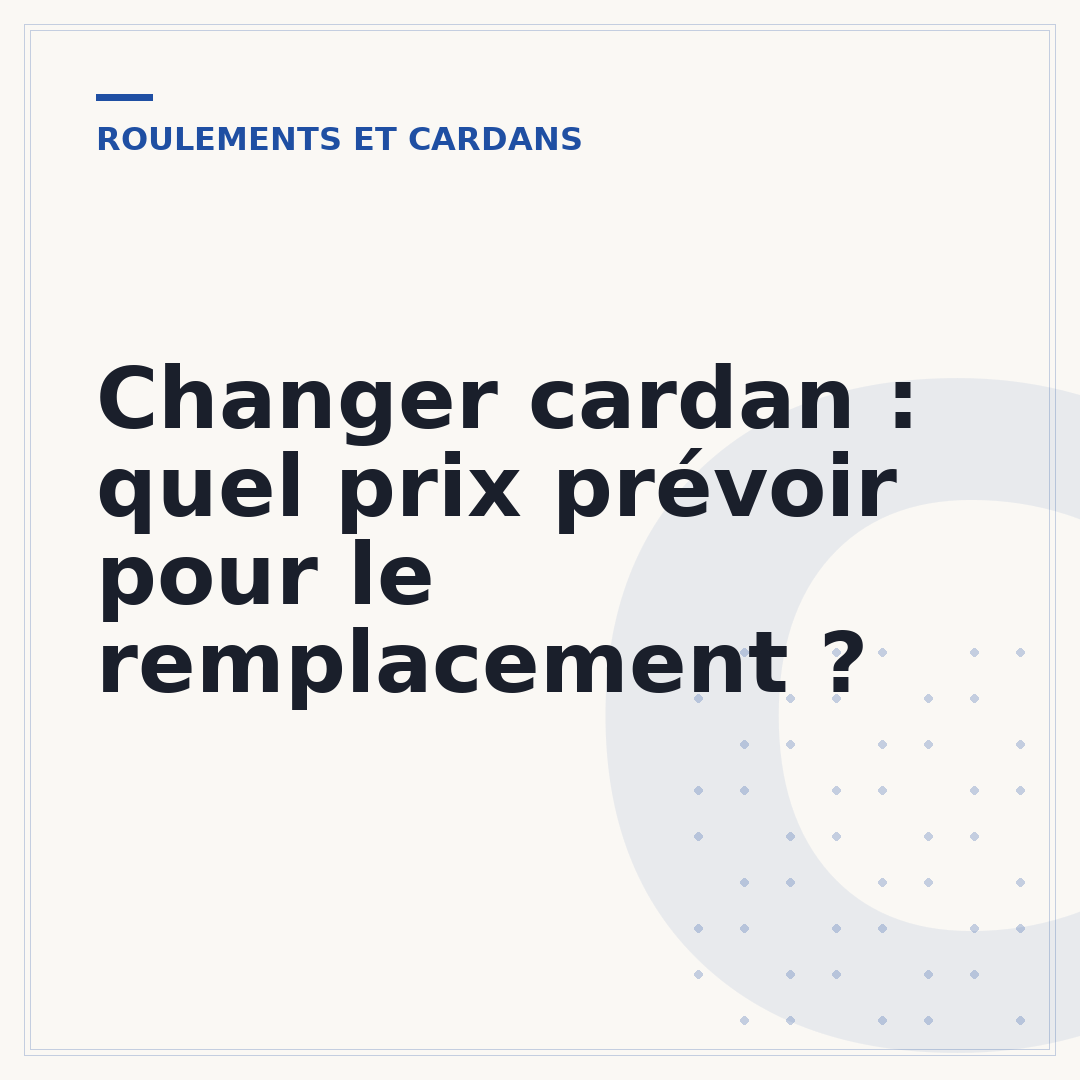 Changer cardan : quel prix prévoir pour le remplacement ?