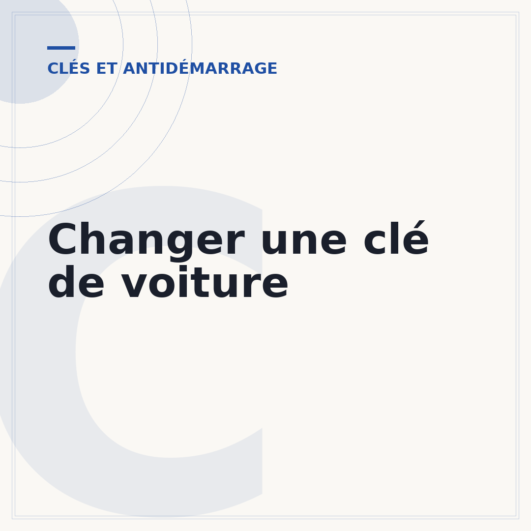 Changer une clé de voiture