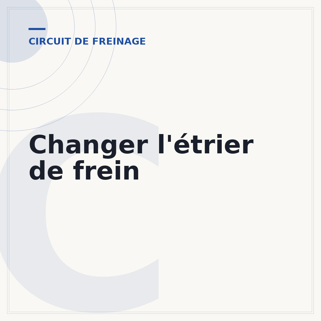 Changer l'étrier de frein
