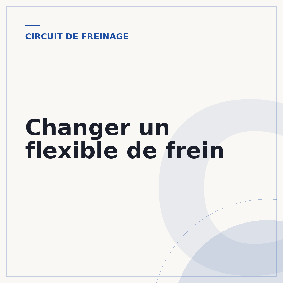 Changer un flexible de frein