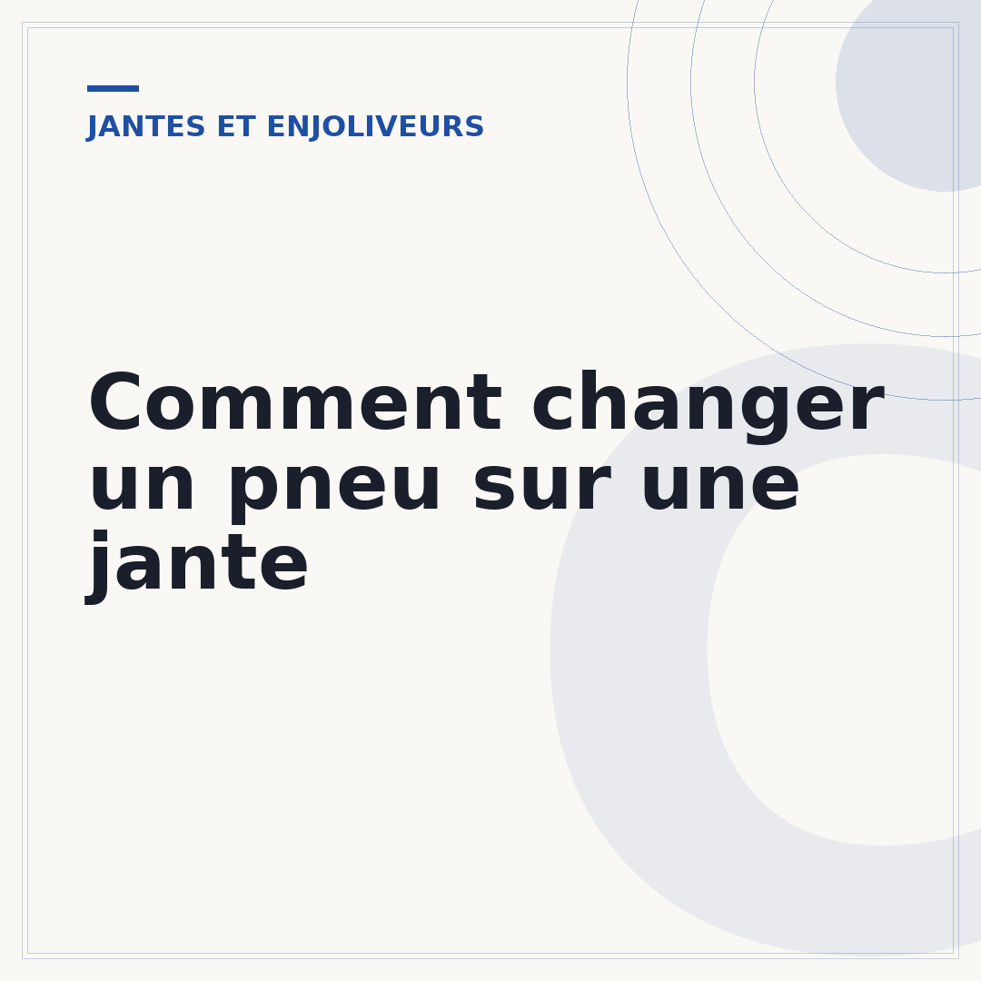 Comment changer un pneu sur une jante