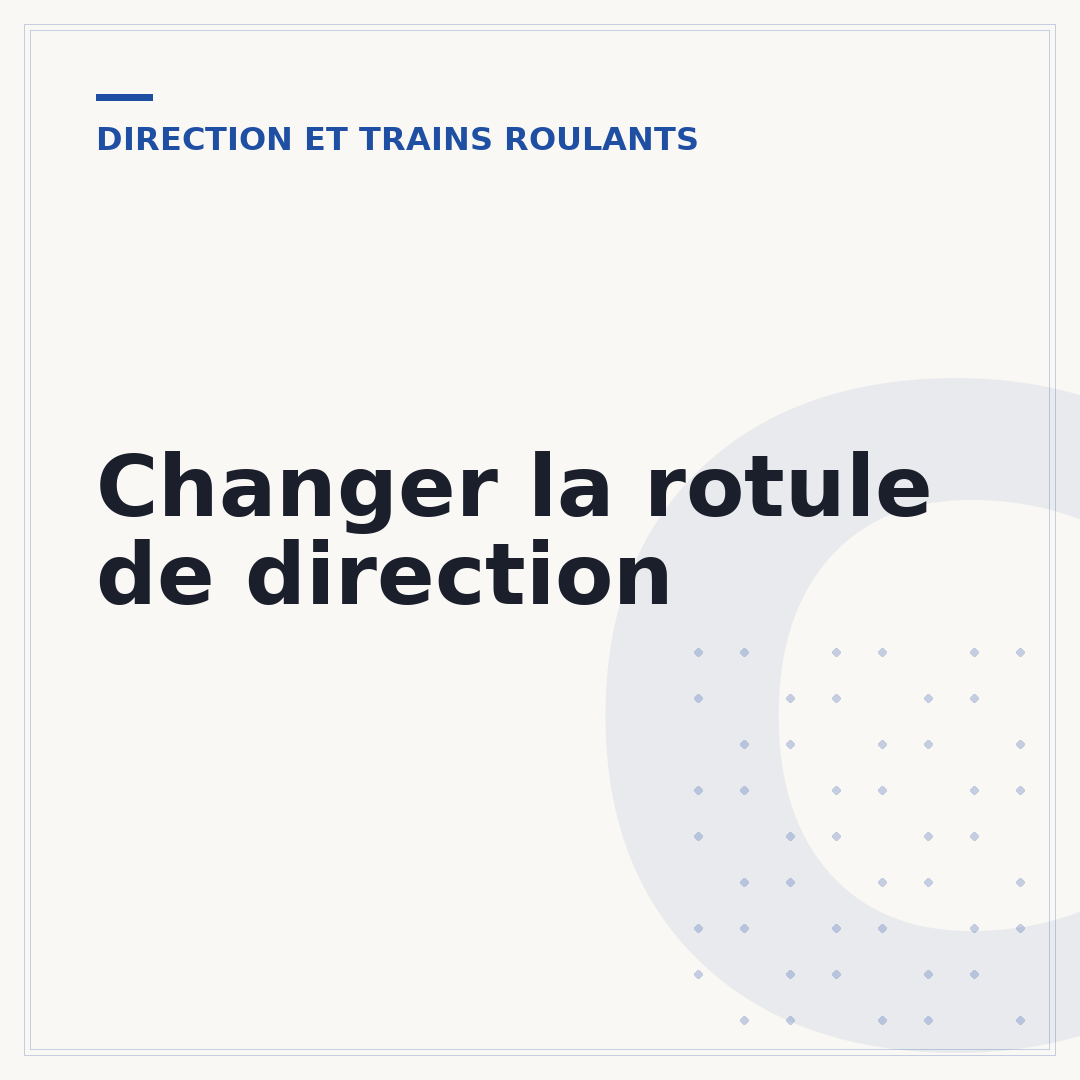 Changer la rotule de direction