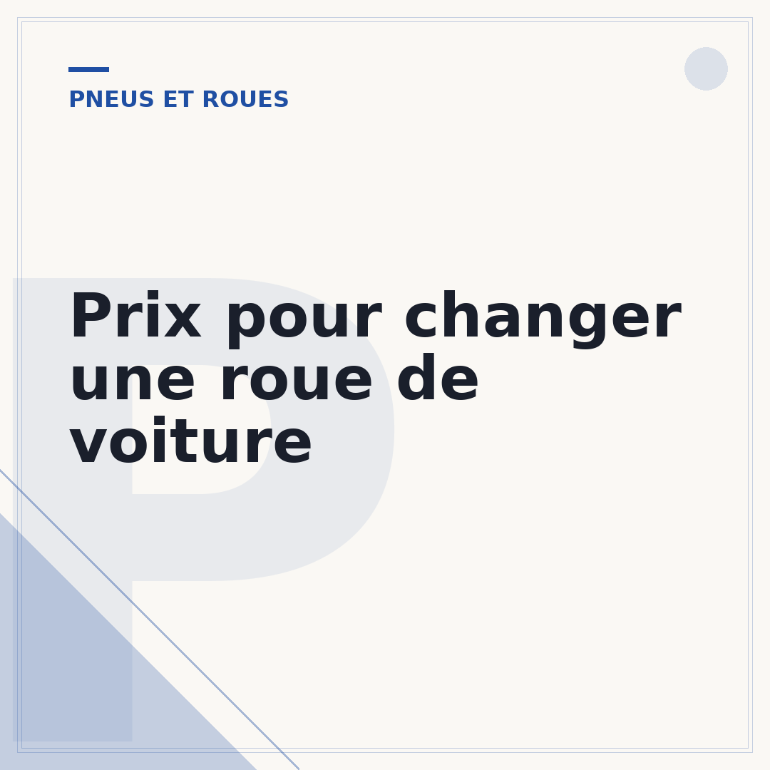 Prix pour changer une roue de voiture