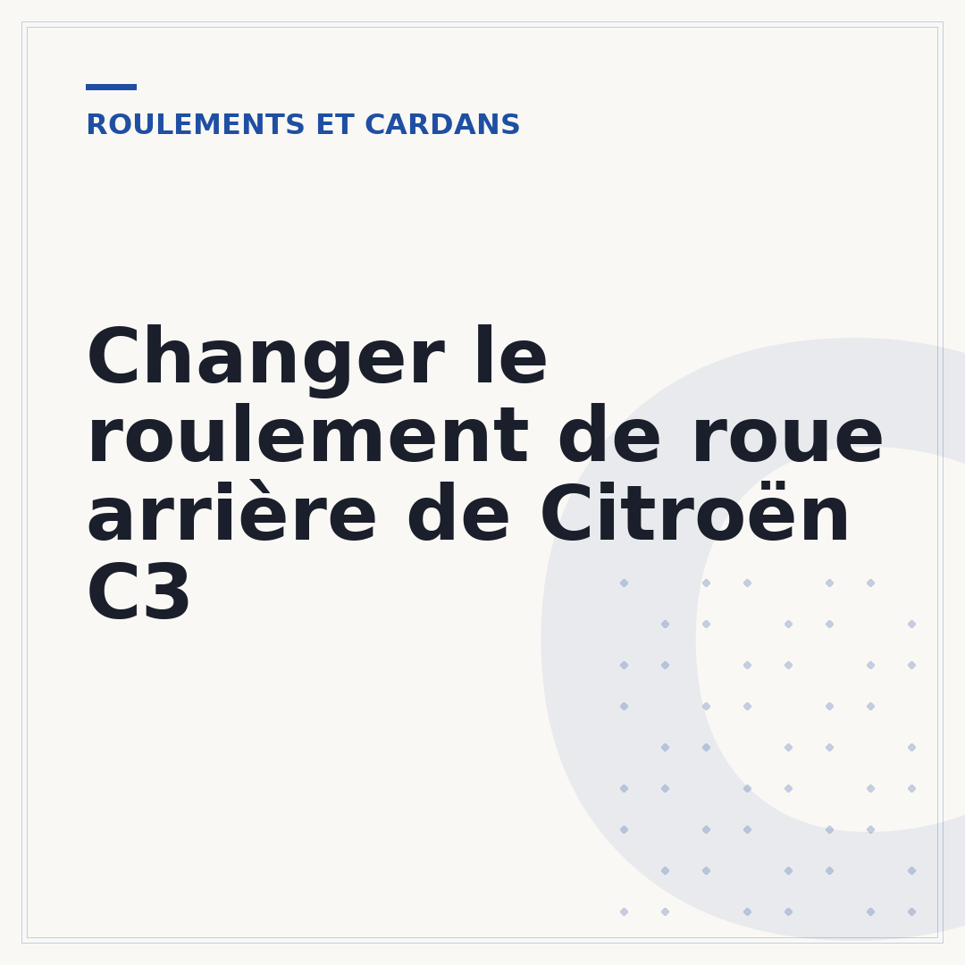 Changer le roulement de roue arrière de Citroën C3