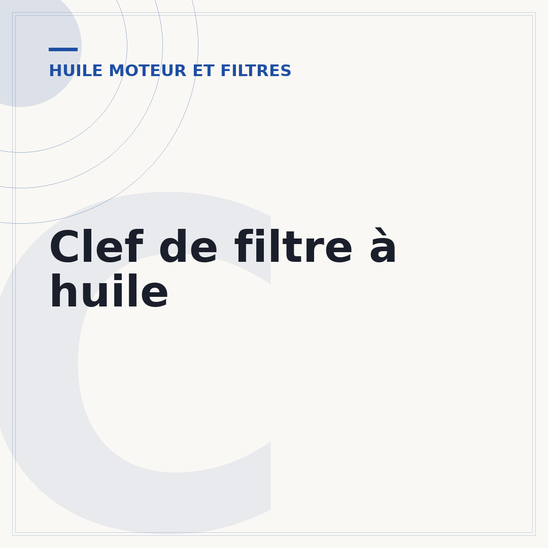 Clef de filtre à huile