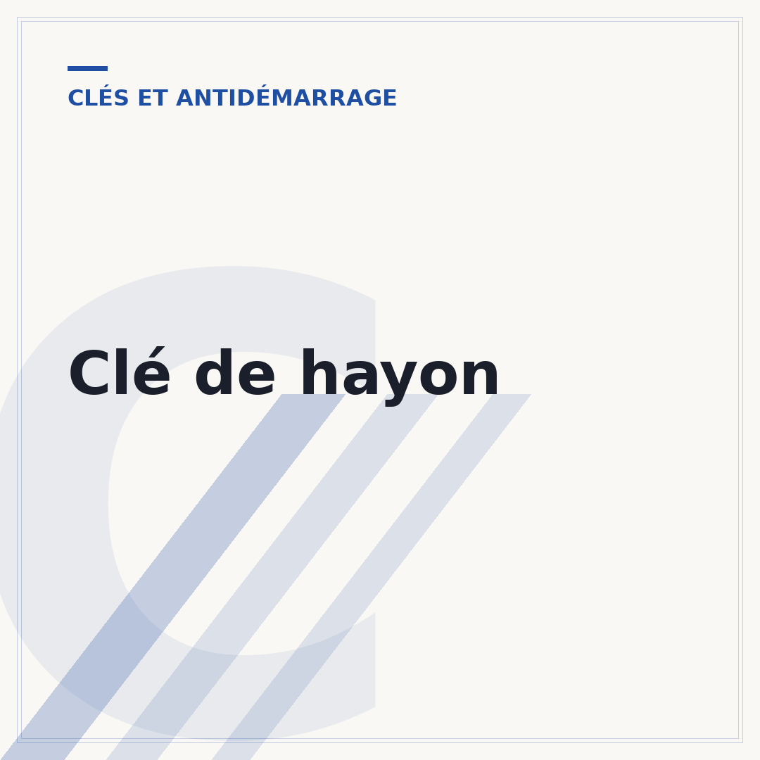 Clé de hayon