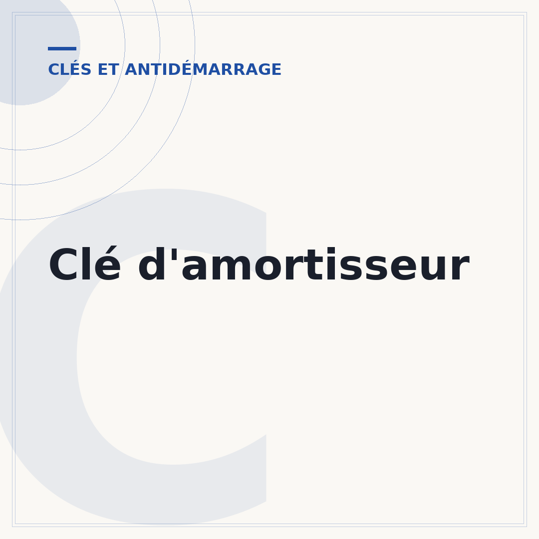 Clé d'amortisseur