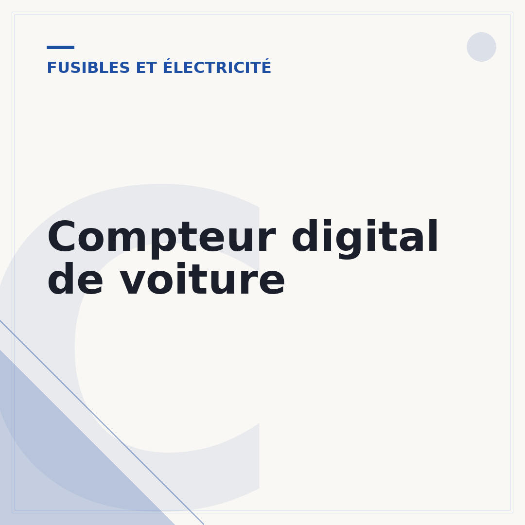 Compteur digital de voiture
