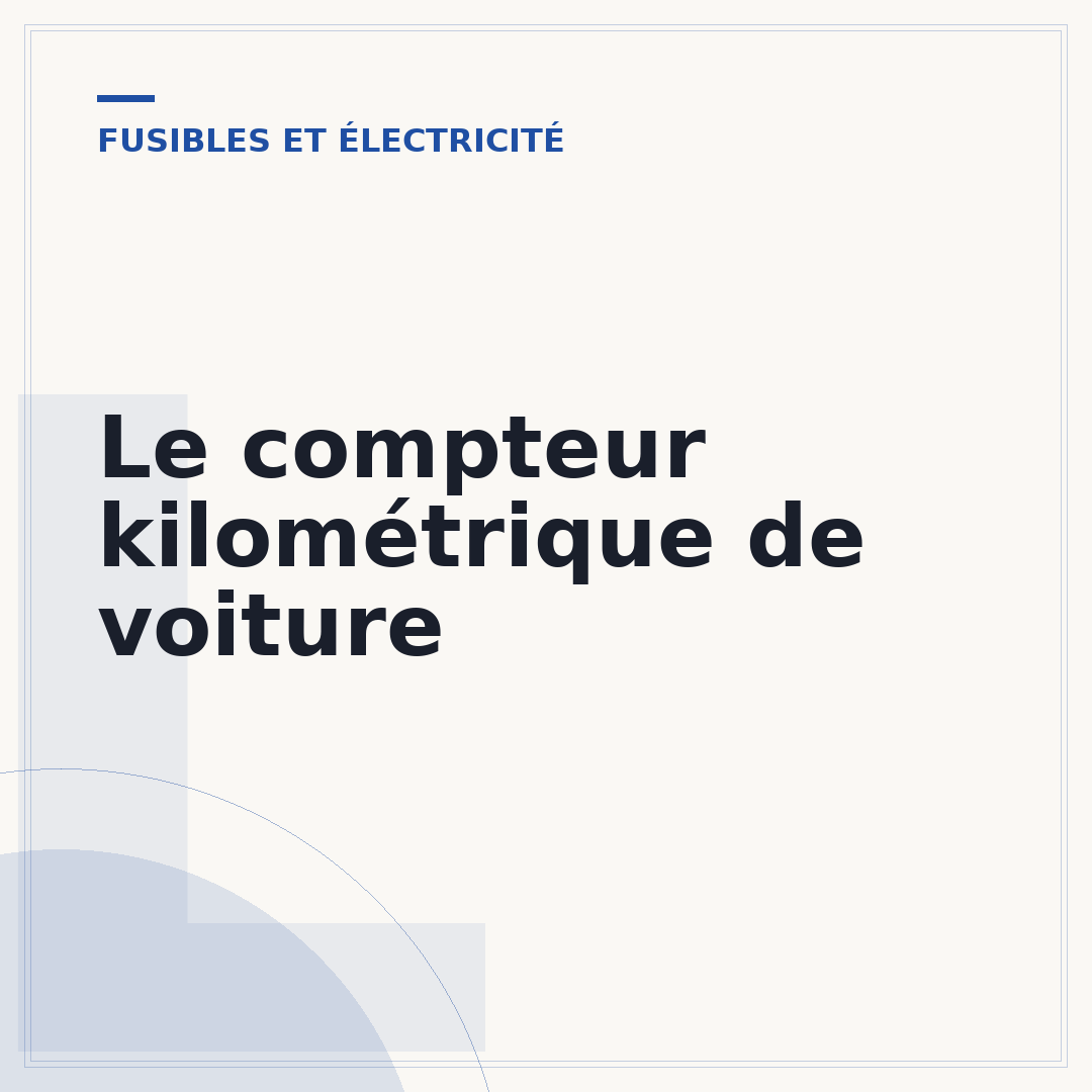 Le compteur kilométrique de voiture