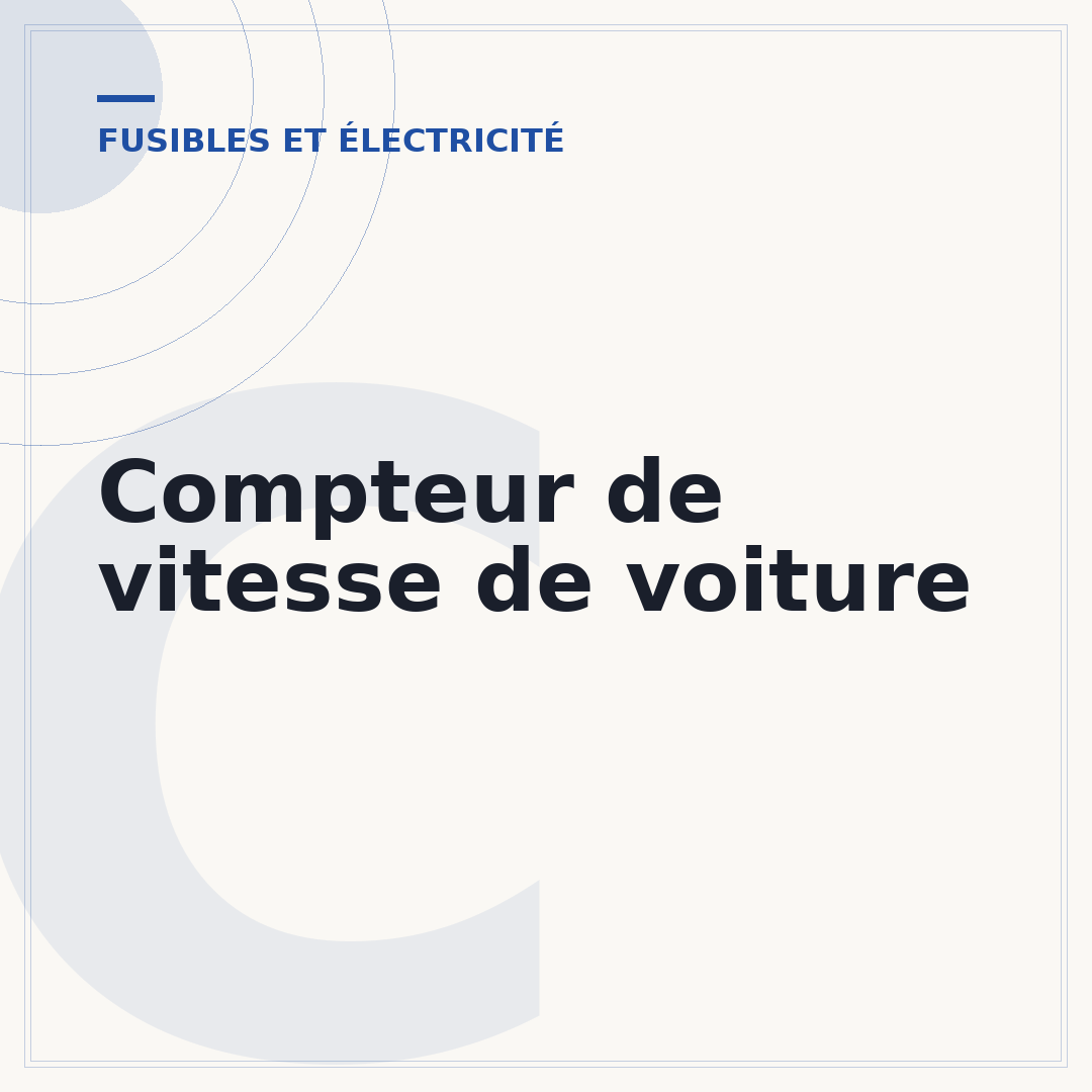 Compteur de vitesse de voiture