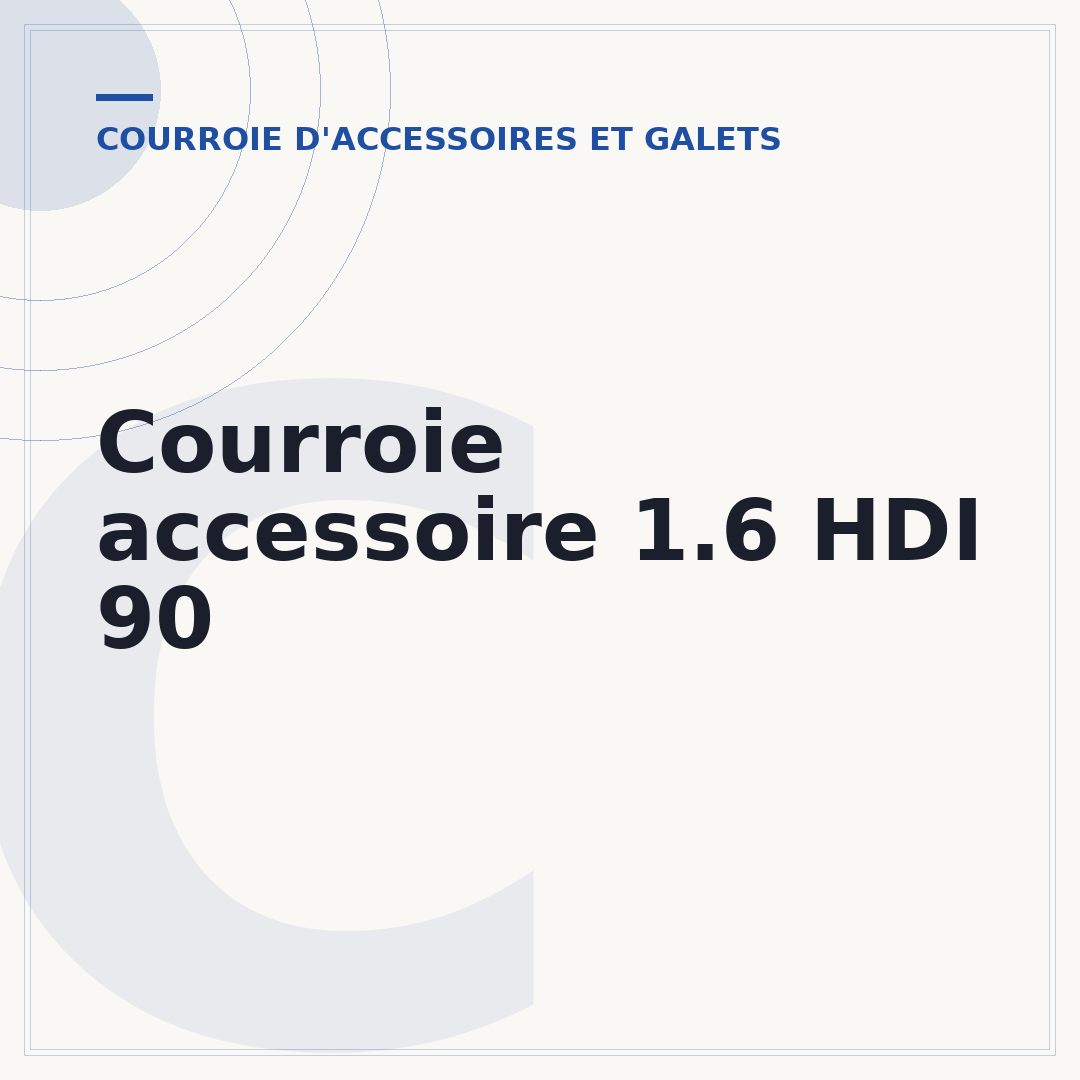 Courroie accessoire 1.6 HDI 90