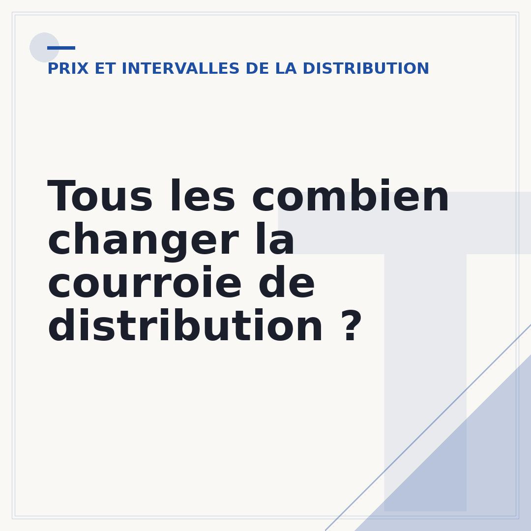 Tous les combien changer la courroie de distribution ?