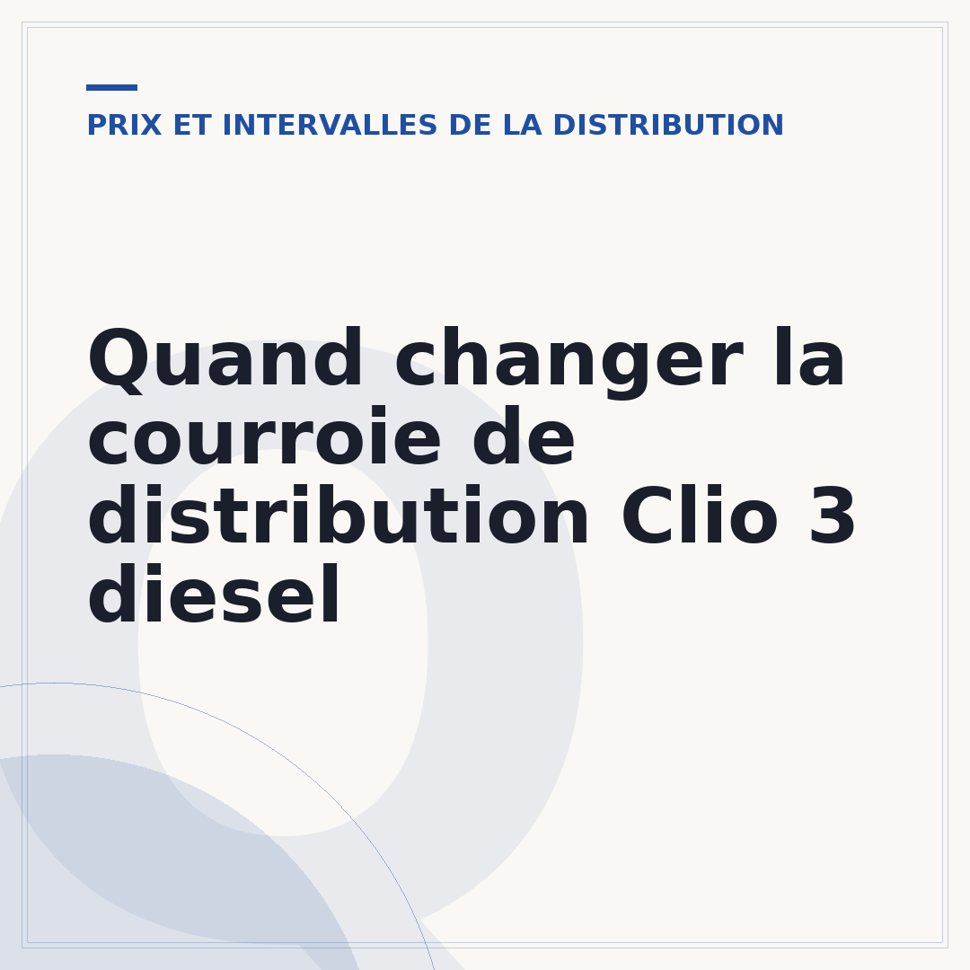 Quand changer la courroie de distribution Clio 3 diesel
