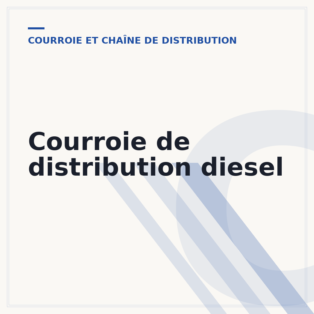 Courroie de distribution diesel