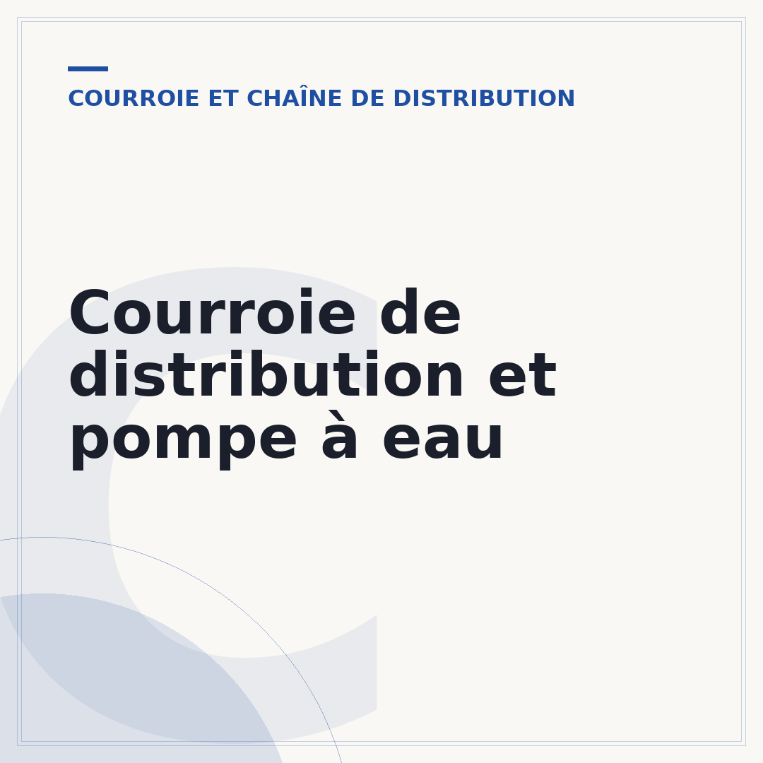 Courroie de distribution et pompe à eau