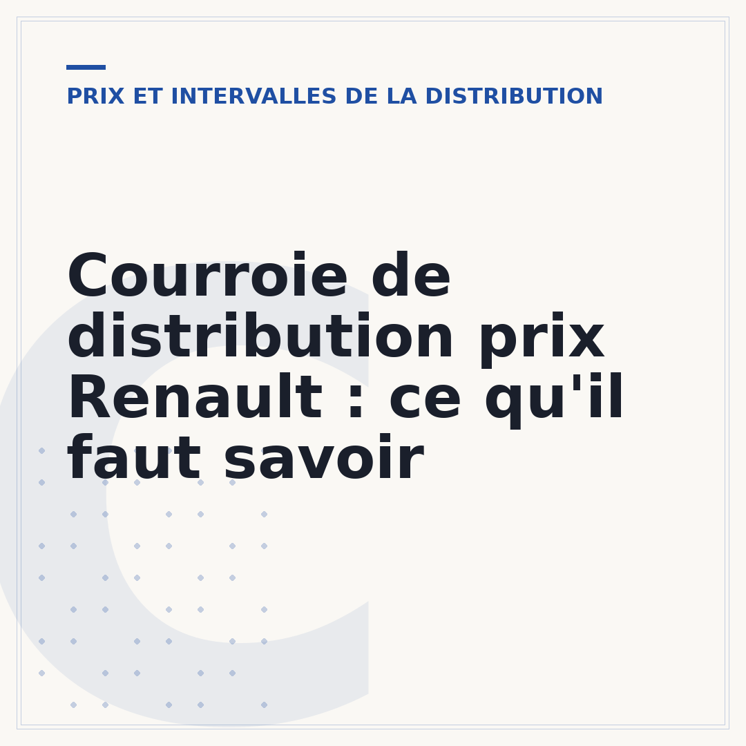 Courroie de distribution prix Renault : ce qu'il faut savoir