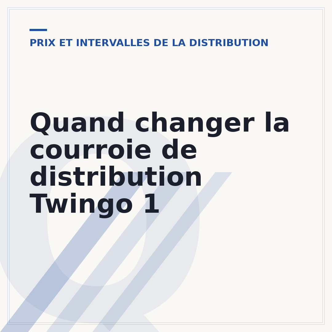 Quand changer la courroie de distribution Twingo 1
