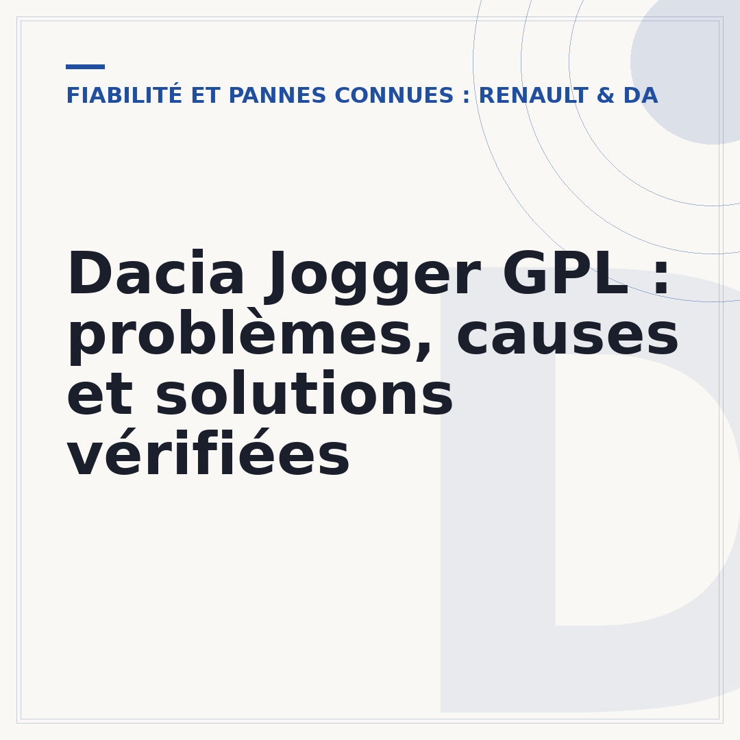 Dacia Jogger GPL : problèmes, causes et solutions vérifiées
