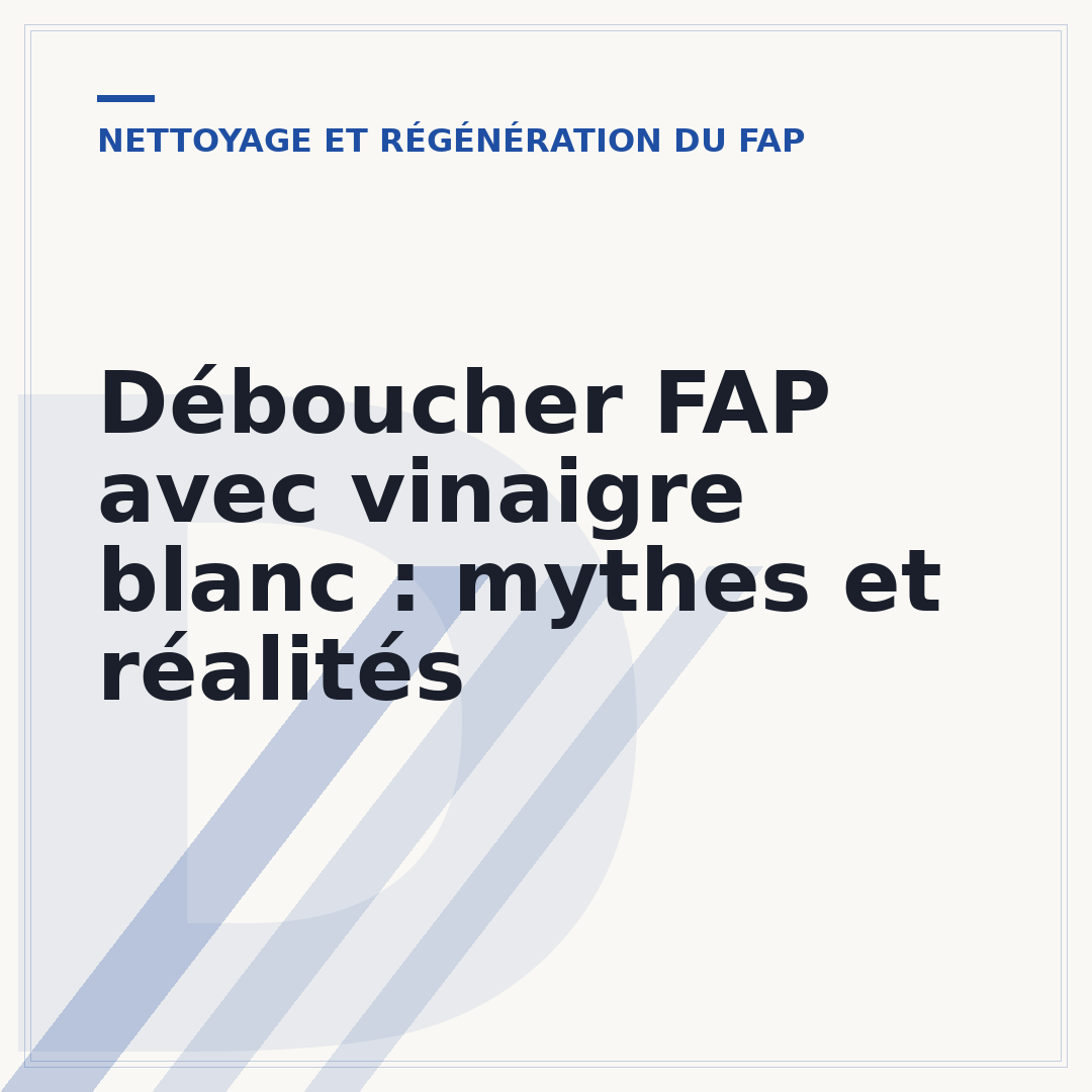 Déboucher FAP avec vinaigre blanc : mythes et réalités