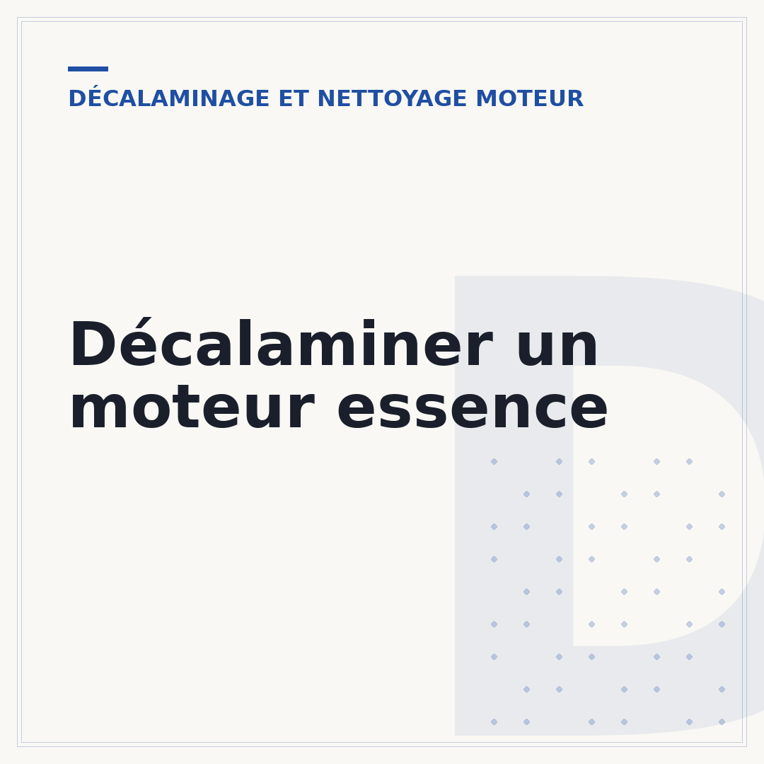 Décalaminer un moteur essence
