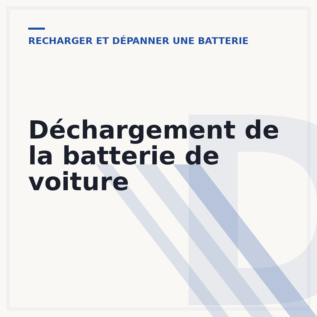 Déchargement de la batterie de voiture
