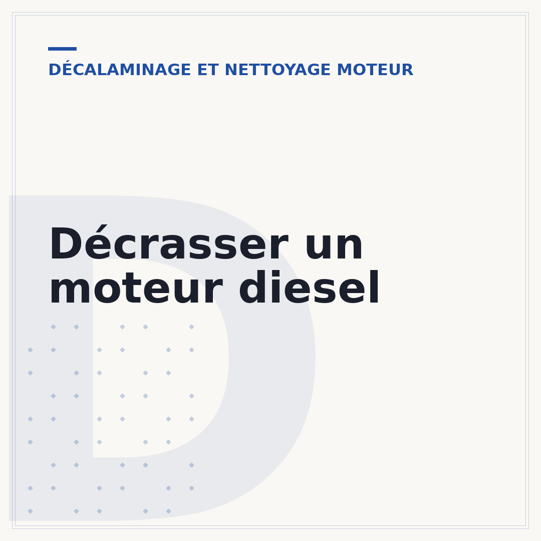 Décrasser un moteur diesel
