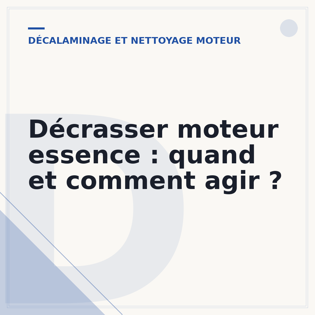 Décrasser moteur essence : quand et comment agir ?
