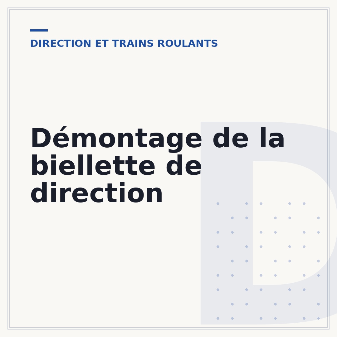 Démontage de la biellette de direction