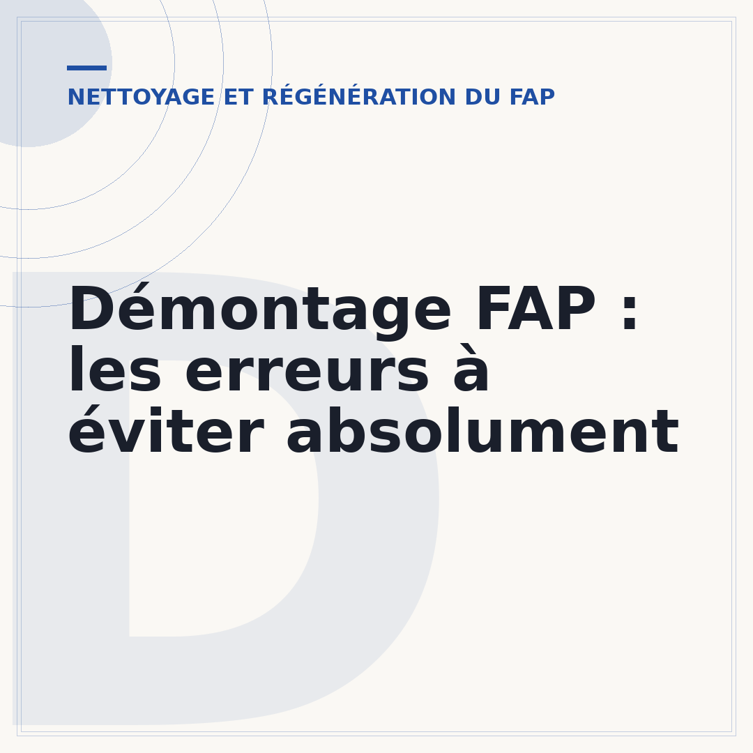 Démontage FAP : les erreurs à éviter absolument