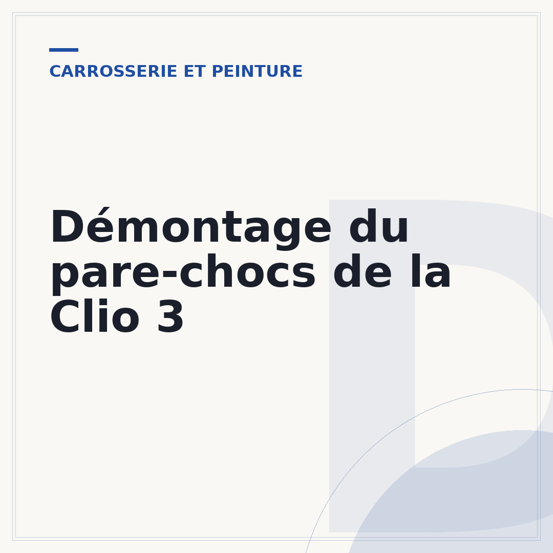 Démontage du pare-chocs de la Clio 3