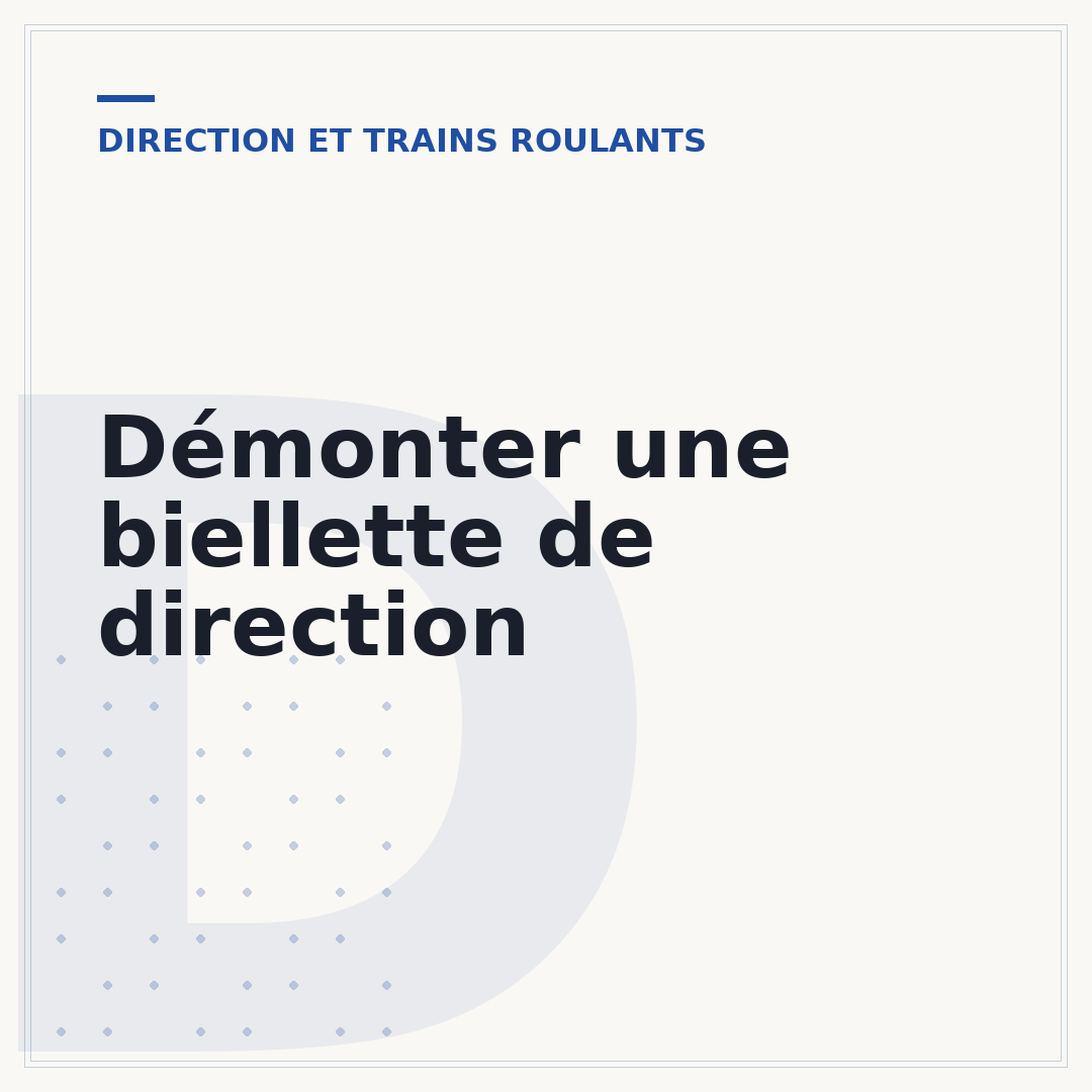 Démonter une biellette de direction