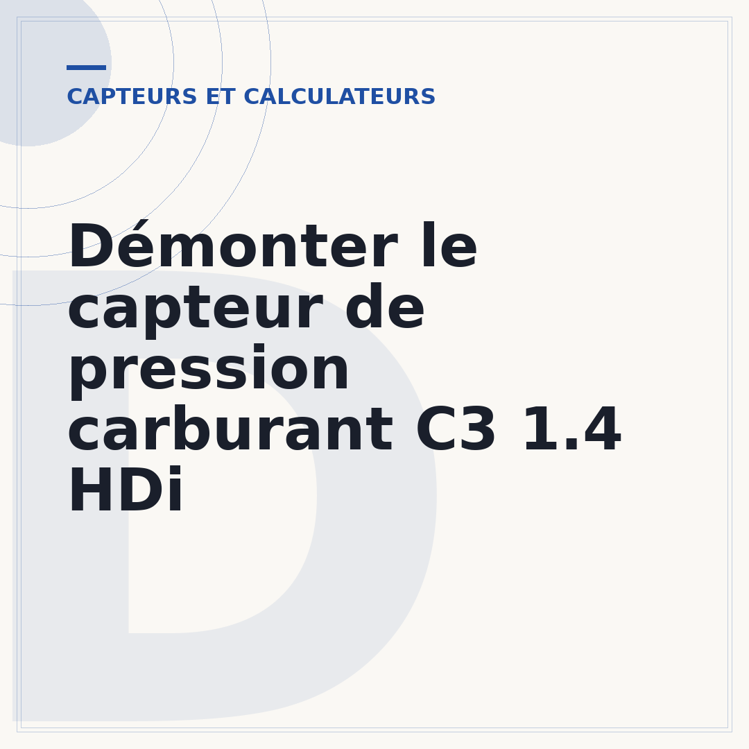 Démonter le capteur de pression carburant C3 1.4 HDi