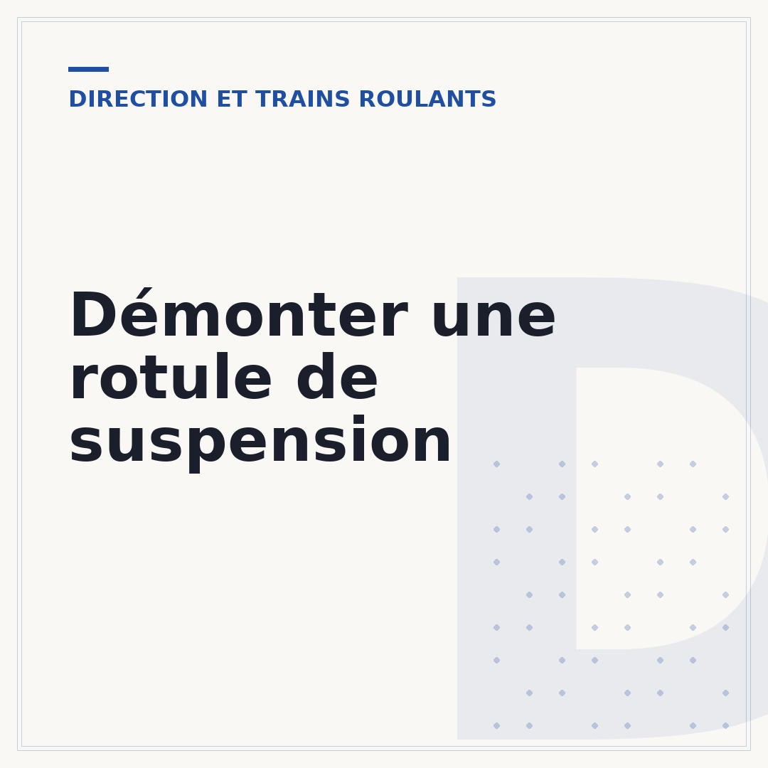 Démonter une rotule de suspension