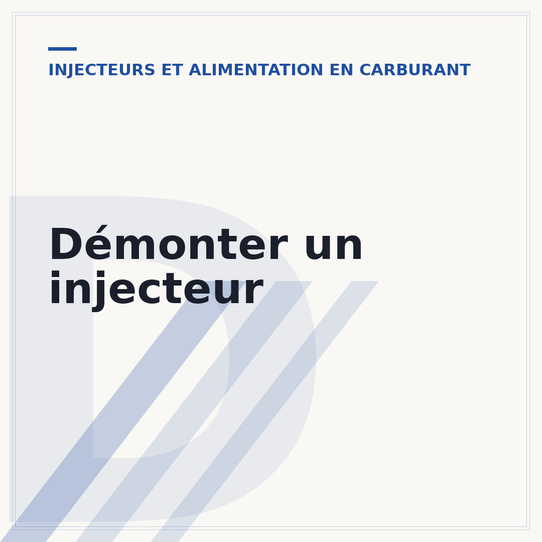 Démonter un injecteur