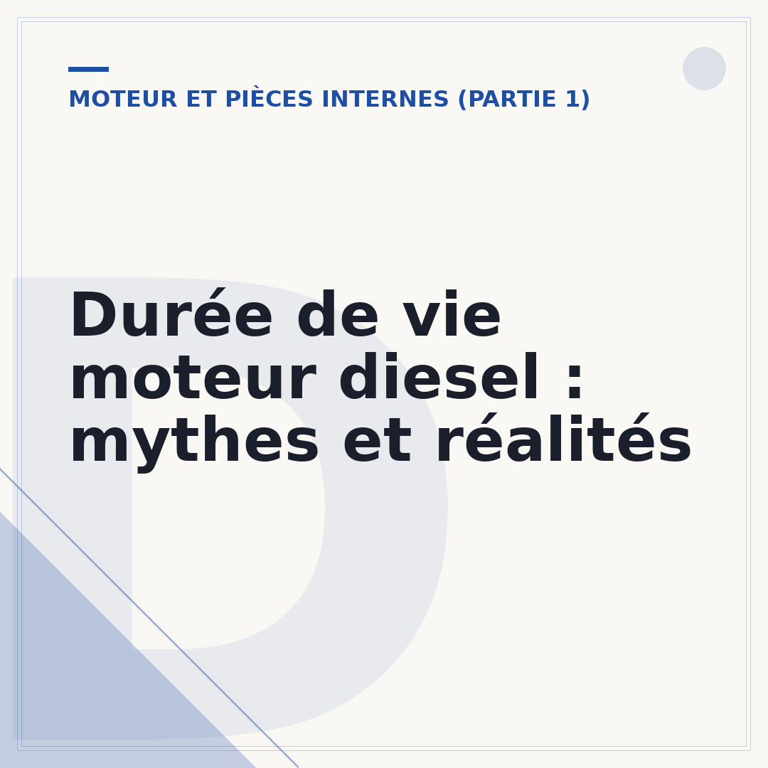 Durée de vie moteur diesel : mythes et réalités