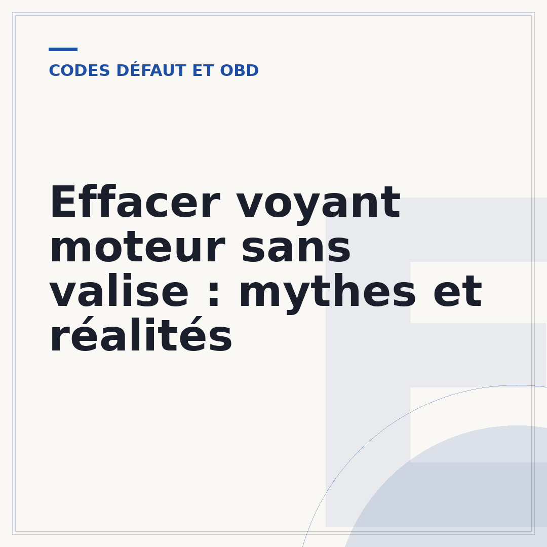 Effacer voyant moteur sans valise : mythes et réalités