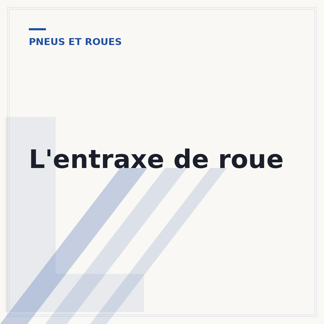 L'entraxe de roue