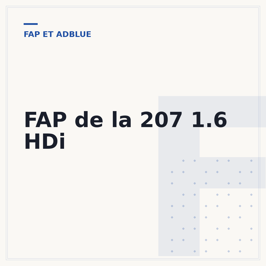 FAP de la 207 1.6 HDi
