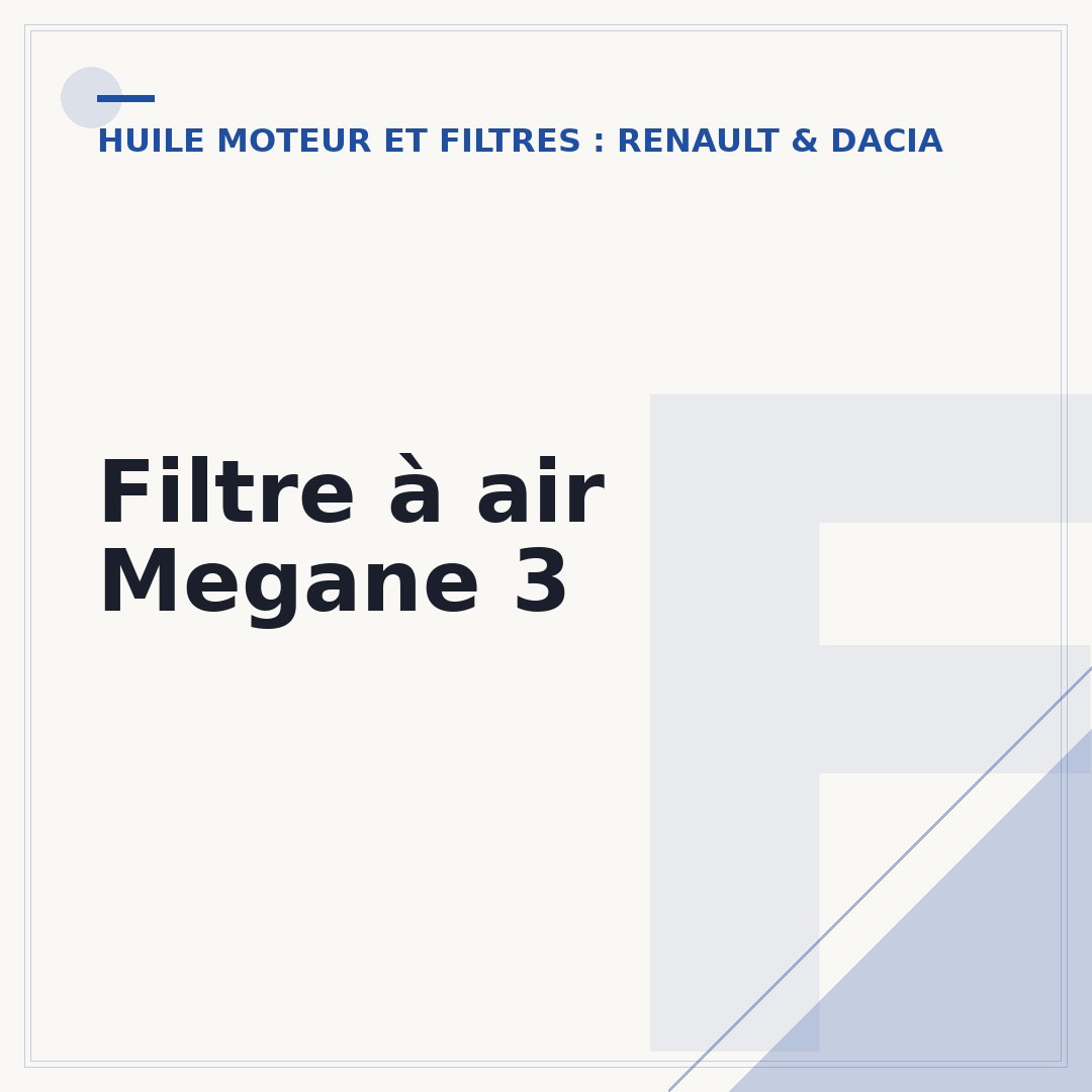 Filtre à air Megane 3