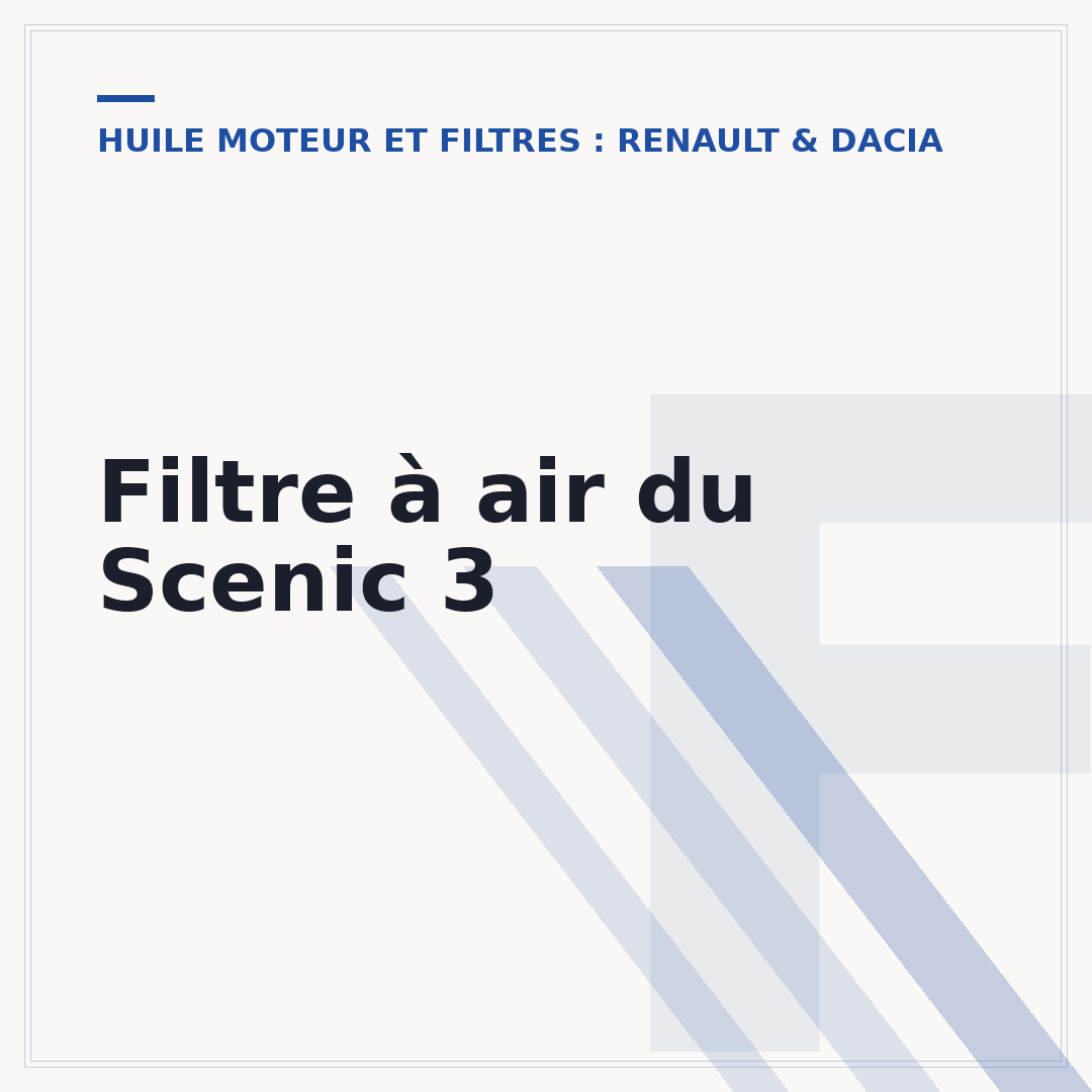 Filtre à air du Scenic 3