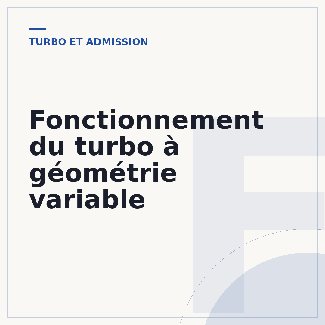 Fonctionnement du turbo à géométrie variable